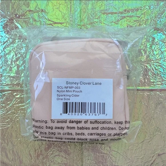 Stoney Clover Lane Sparkling Cider Backpack NWT Stoney Clover Lane Nylon SMALL Sparkling Cider Pouch NWT | eBay main image 3